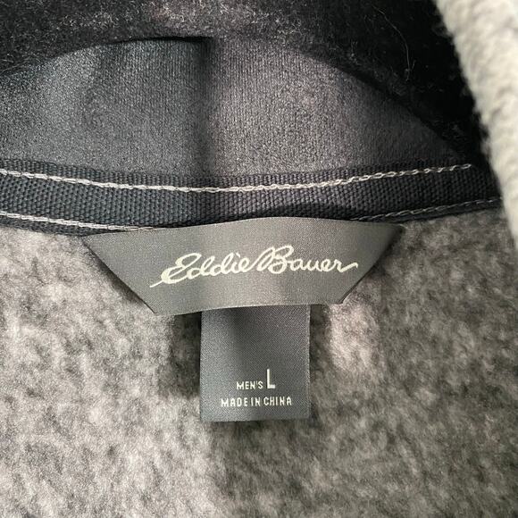 Eddie Bauer Men's Heather Grey Quarter Snap Up Fleece Sweater Size L - Picture 5 of 10